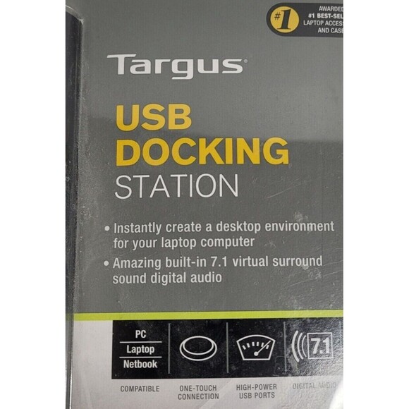 Targus ACP45US1 USB Laptop Docking Station Windows 7/2000/Vista PS/2 Dell/IBM/HP - Picture 2 of 8